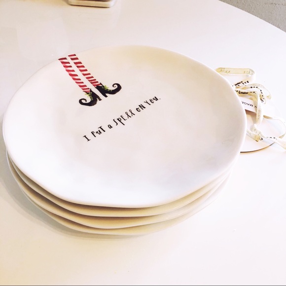 New Rae Dunn Halloween Witch’s Feet 10” plates - Picture 2 of 2